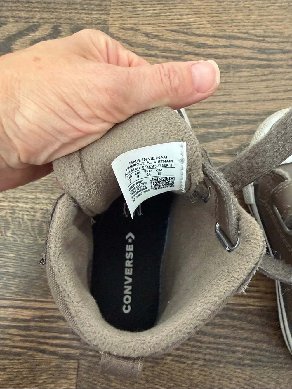 Toddler Converse All Star Brown High-Top Velcro Sneakers
